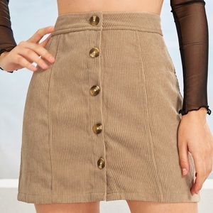 shein corduroy mini skirt